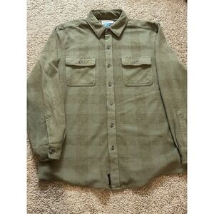 Men's Magellan Outdoors Long Sleeve Plaid Button Up Flannel - Dish Gear - Large